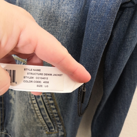 C1RCA Copy Collection Denim Distressed Jean Jacket - Picture 9 of 10